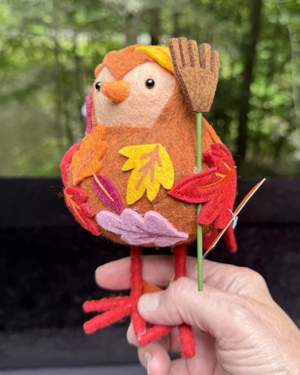Target Featherly Friends Halloween Fall RAKER Fabric Bird New With Tags